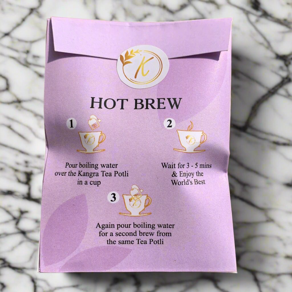 Chamomile Mint Rose Green Tea Hand-Sewn Premium Cotton Tea Bags (SeriniTEA Pack of 6 Reinfusible Potlis)