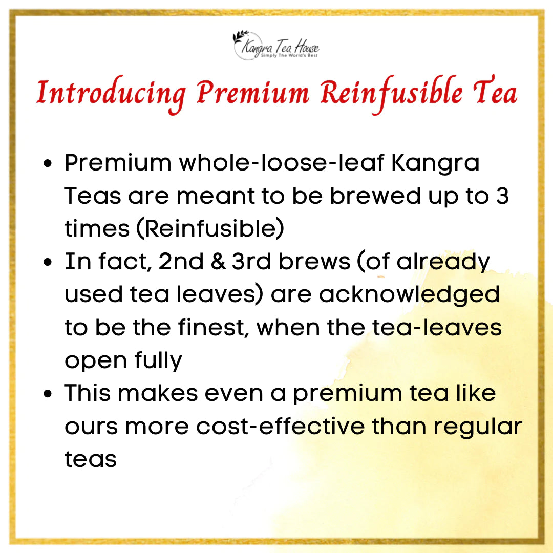 Chamomile Mint Rose Green Tea Hand-Sewn Premium Cotton Tea Bags (SeriniTEA Pack of 6 Reinfusible Potlis)