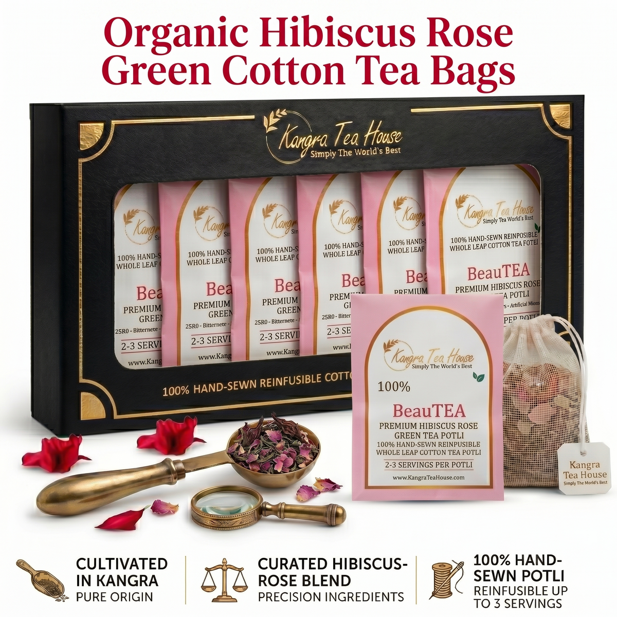 BeauTEA hibiscus rose tea pack of 6 – Kangra Tea House