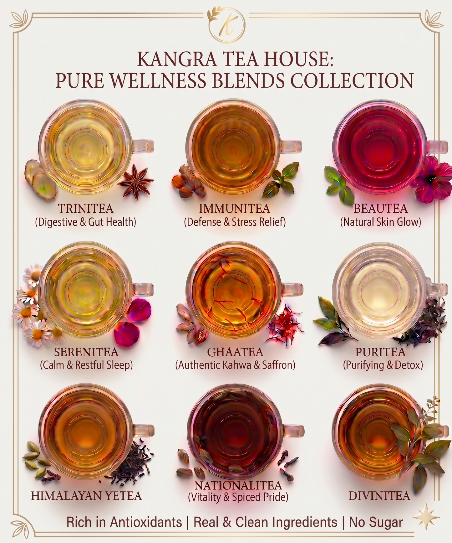 Artisanal Kashmiri Kahwa with Almonds & Golden Saffron - Kangra Tea House GhaaTEA