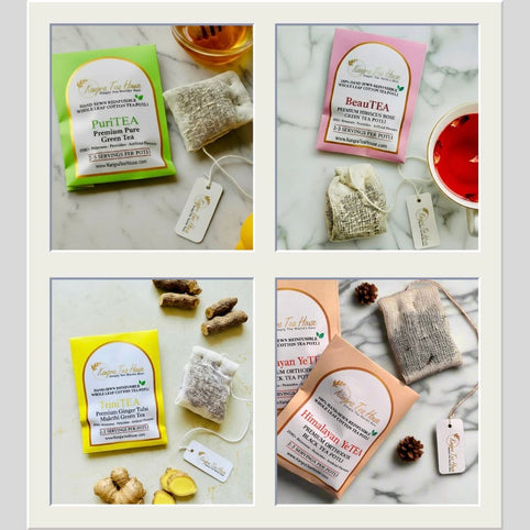 Organic Handcrafted Tea Assortment Box - A Curated Collection of Signature Flavours - KTH DiversiTEA | Pack of 8