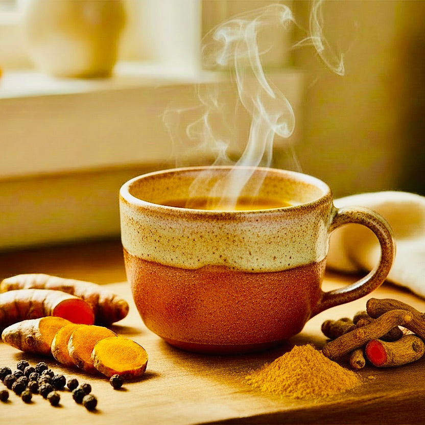 Organic Ashwagandha Tumeric Tulsi Kangra Green Tea | Good for Respiratory Infections | Stress & Anxiety Reliever