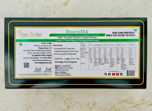 Premium Collection of Assorted Hand Sewn Cotton Tea Bags -  KTH DiversiTEA Pack of 8 Sampler Pack