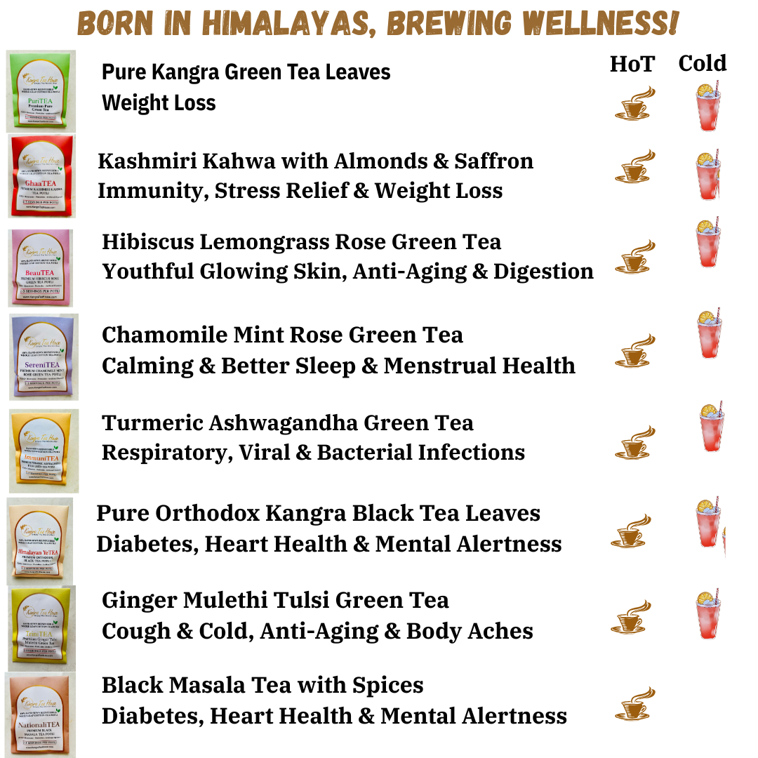 Taals - A Premium Gift Box with a set of 3 Organic Handcrafted Teas & an elegant Glass Infuser