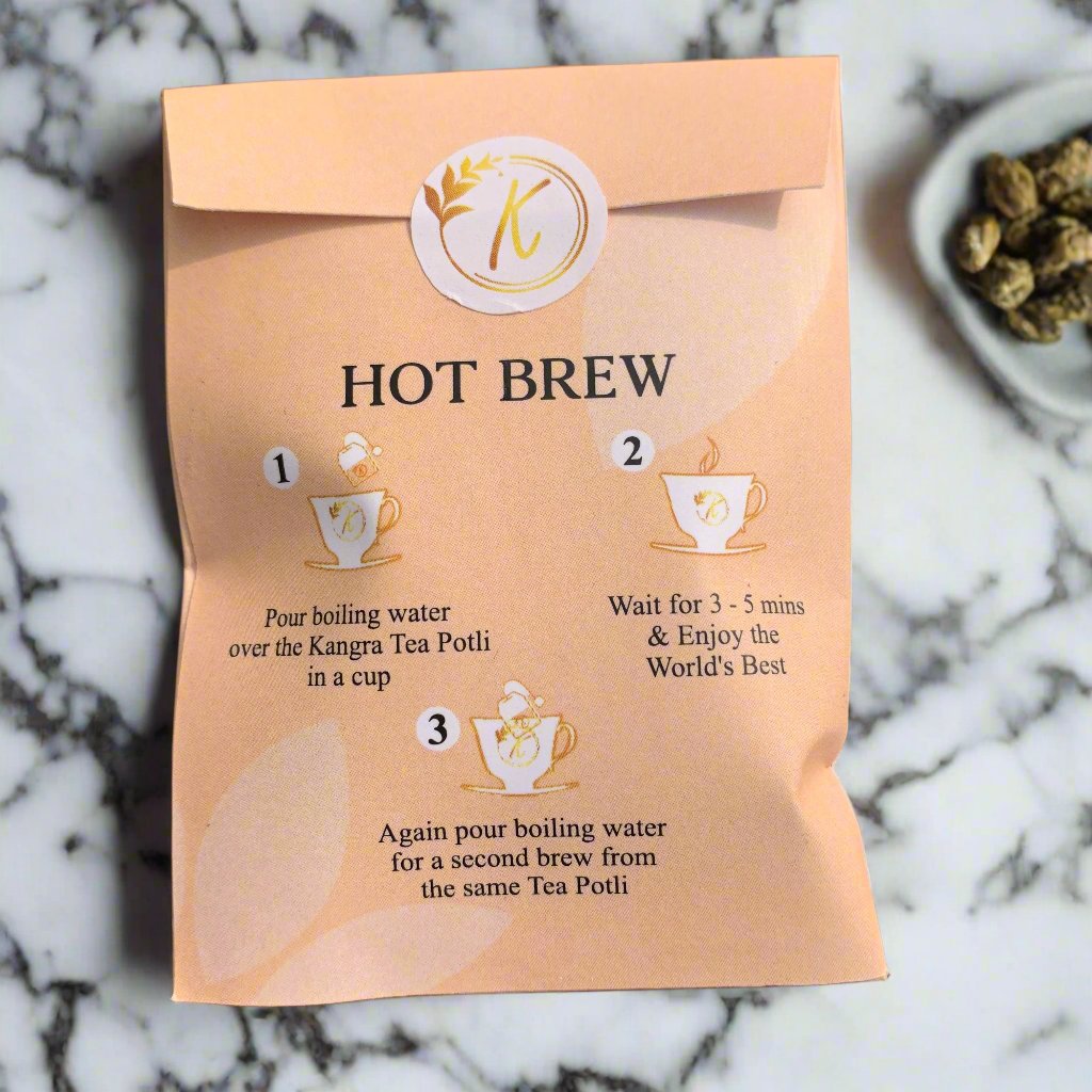 Black Tea 0% Bitterness  100% Hand-Sewn Premium Cotton Tea Bags (YeTEA Pack of 6 Reinfusible Potlis)
