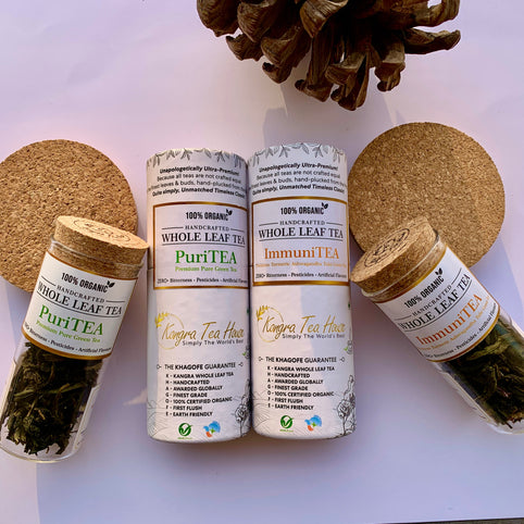 Premium Organic Kangra ImmuniTea Green Tea - PuriTEA & ImmuniTEA Combo Pack