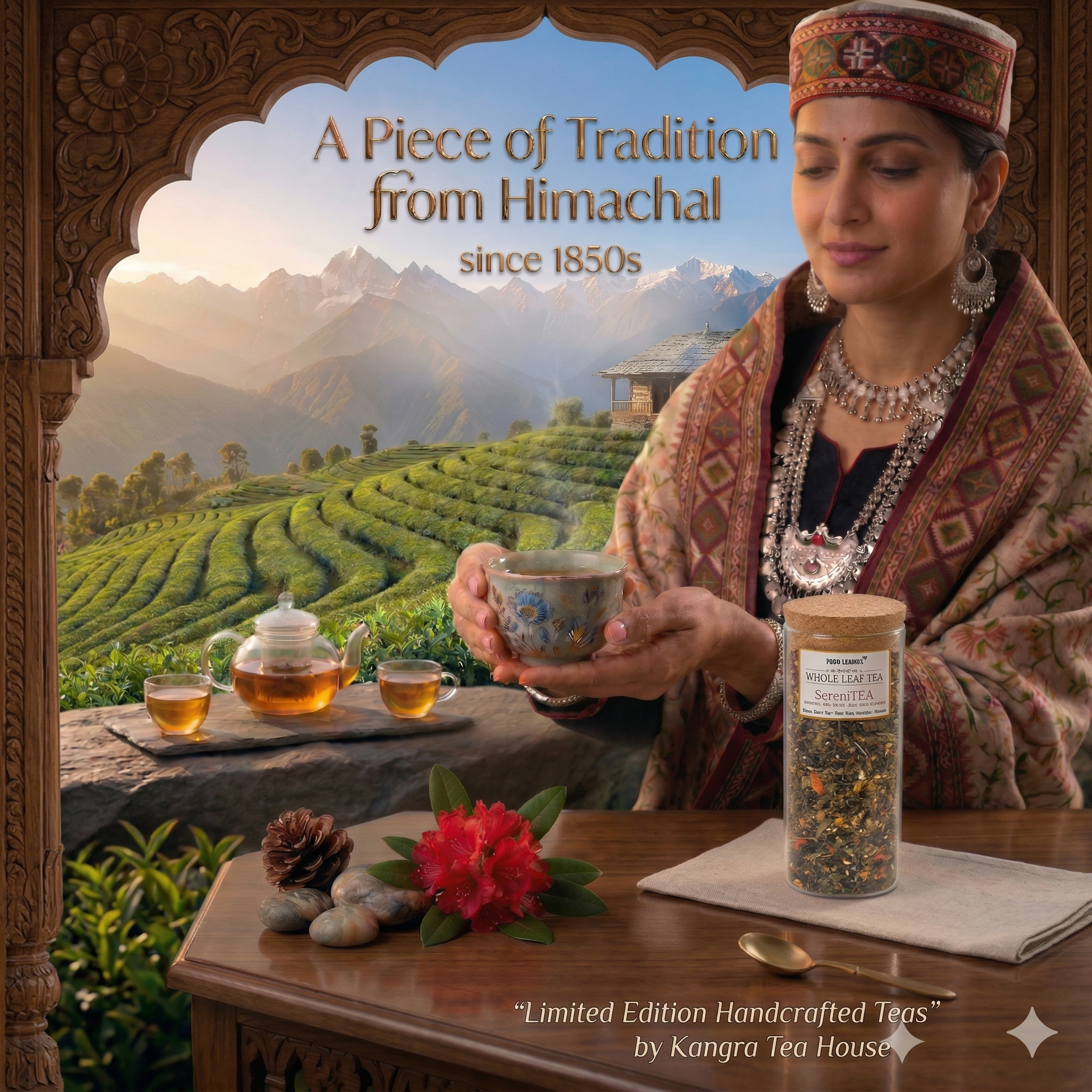 Kangra Tea House brand story – organic Himalayan tea heritage