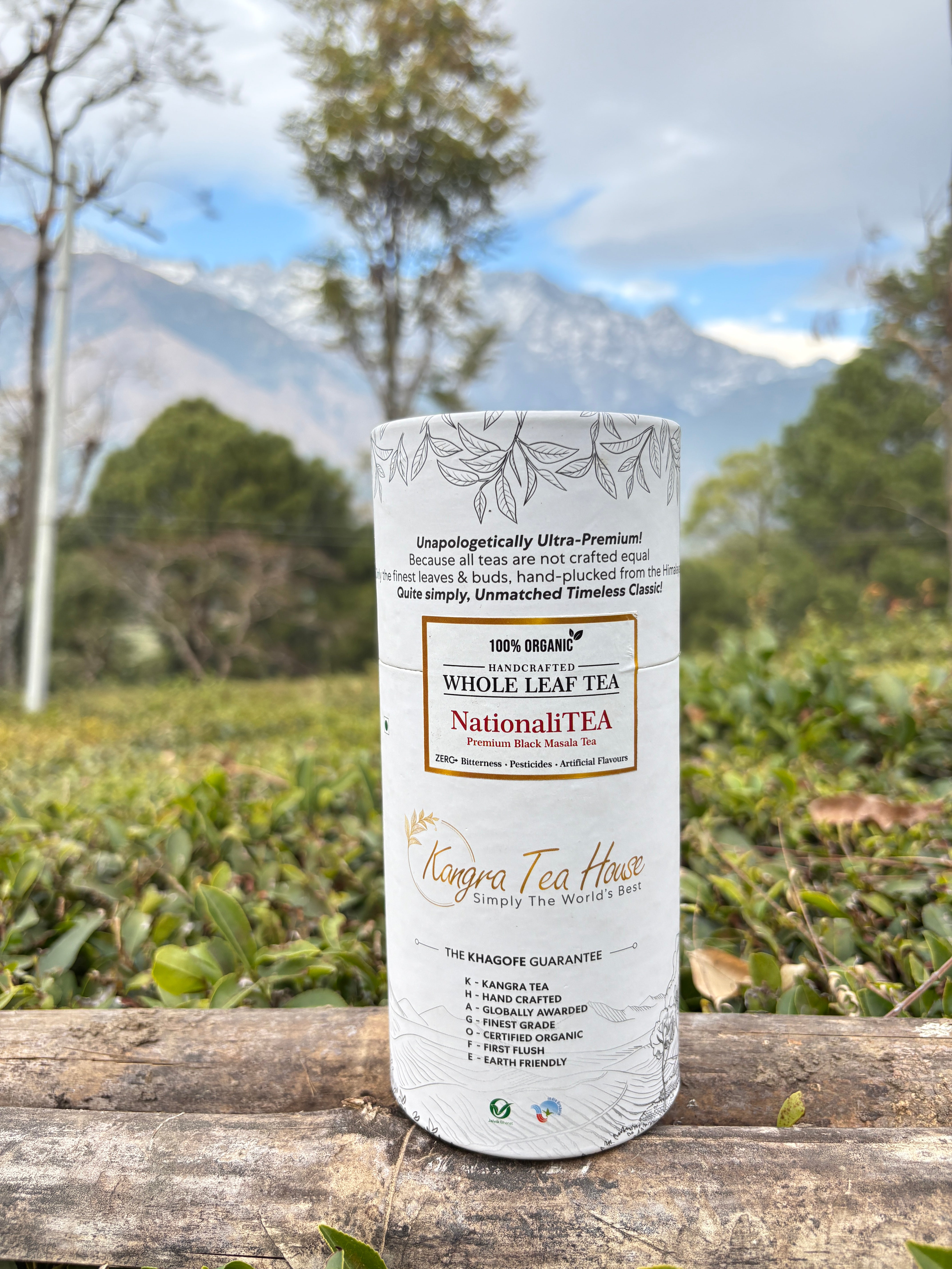 Whole Leaf Kangra Black Masala Tea with Ginger, cinnamon, Mulrthi, Balck Pepper and green cardamom