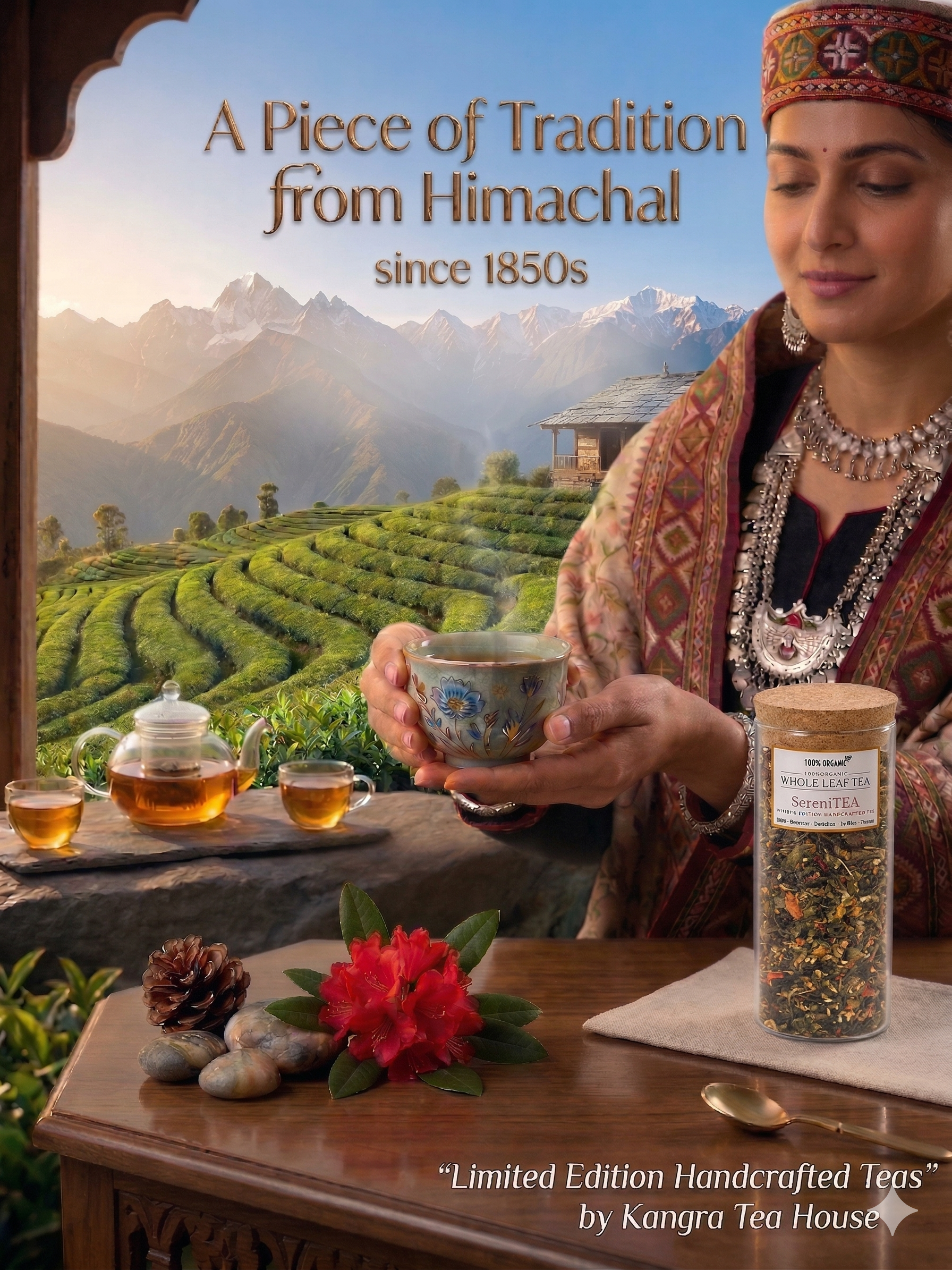 Kangra Tea House brand story – organic Himalayan tea heritage