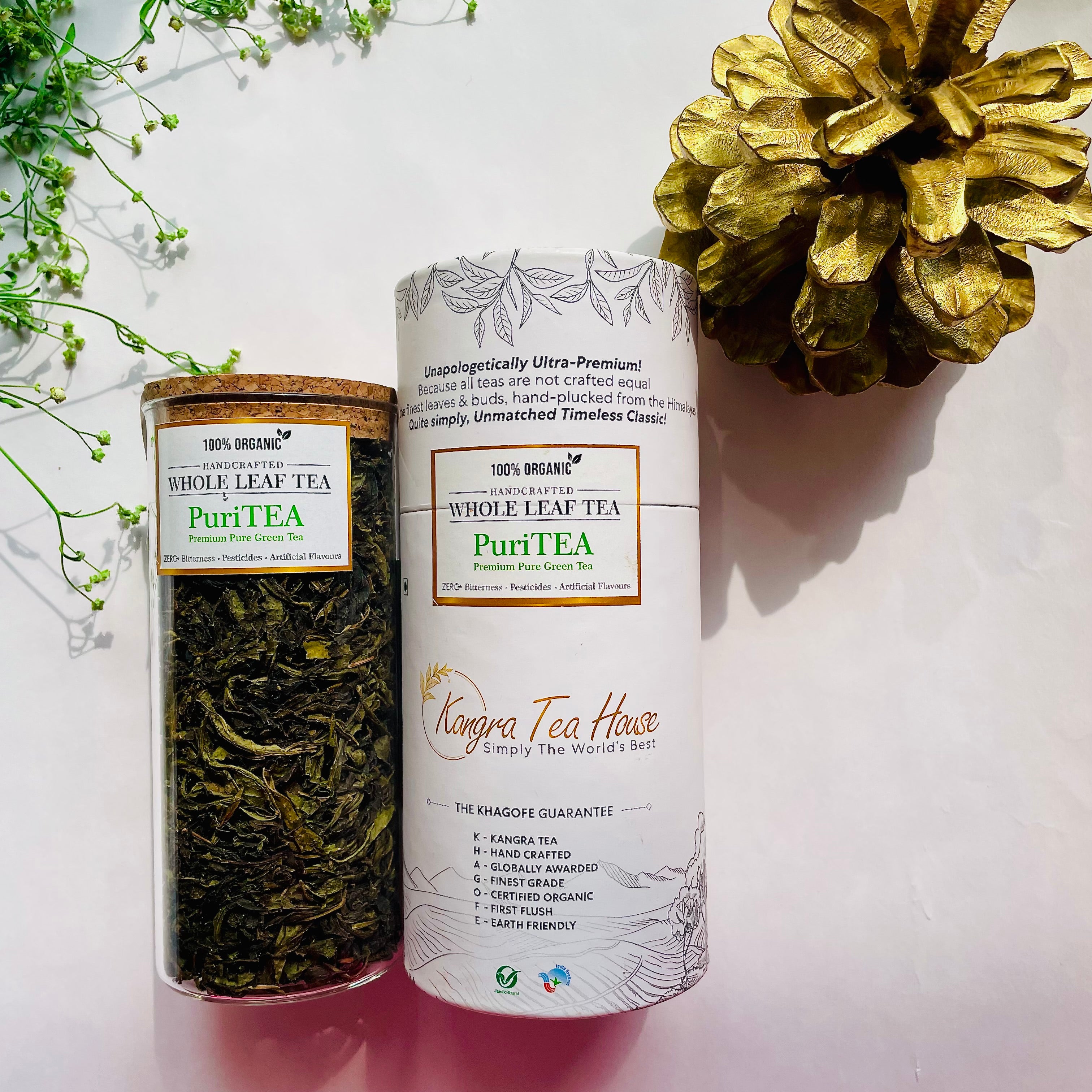 Organic First Flush Whole Leaf Green Tea - Helps in Weight Loss | Fights Viral & Bacterial Infections | Builds Immunity