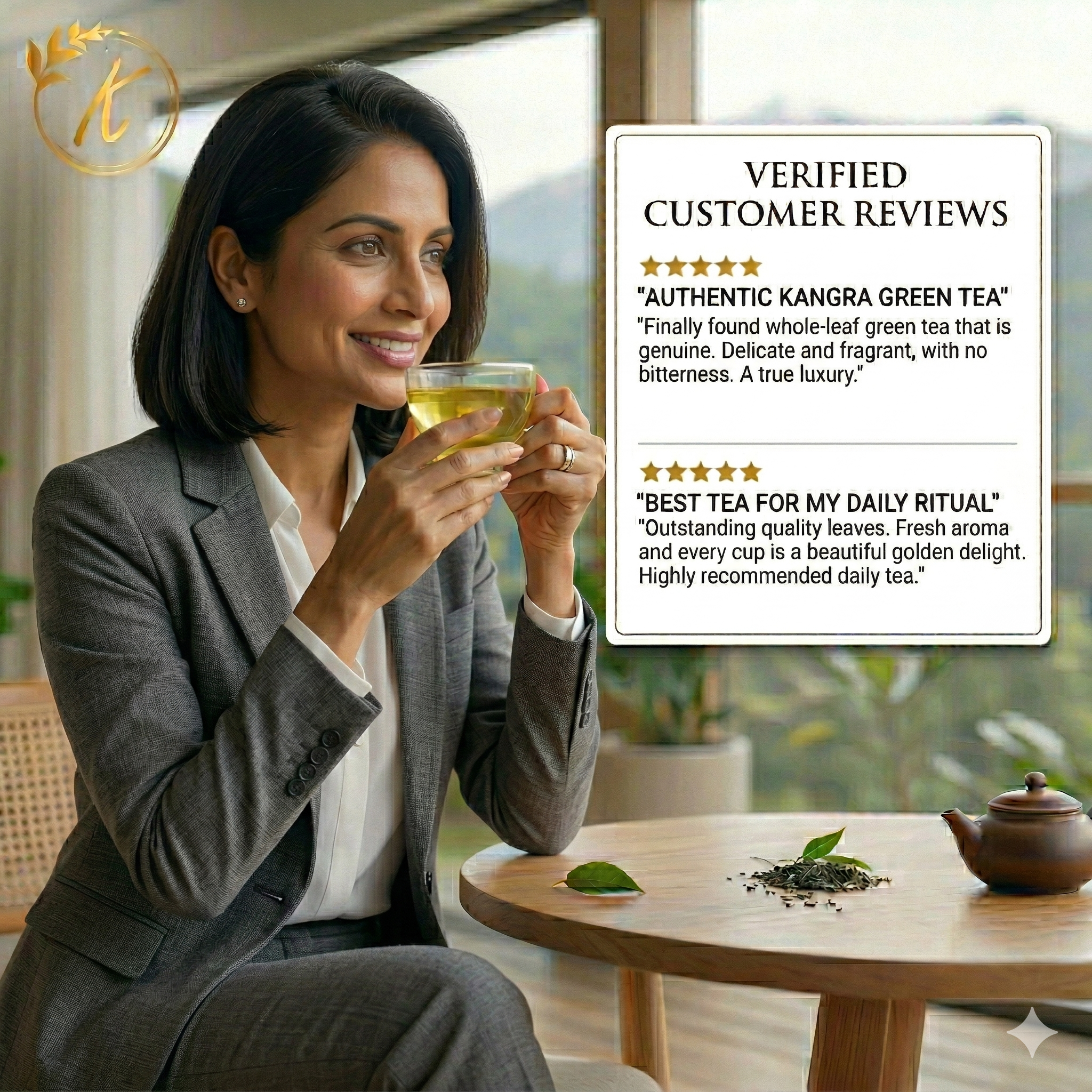 Customer reviews for GhaaTEA Kashmiri kahwa with saffron and almonds – Kangra Tea House