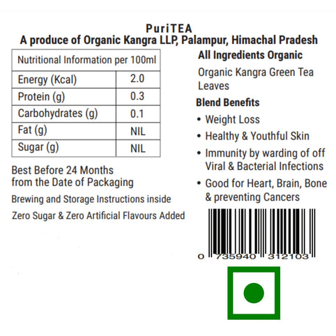 100% Organic First Flush Whole Leaf Green Tea - Helps in Weight Loss | Fights Viral & Bacterial Infections | Builds Immunity